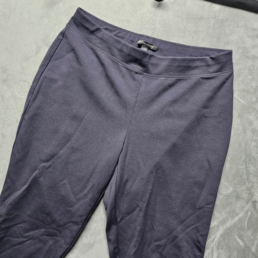 Eileen Fisher Women's PM (10/12P) Charcoal Gray Tencel Stretch Pull-On Slim Pant